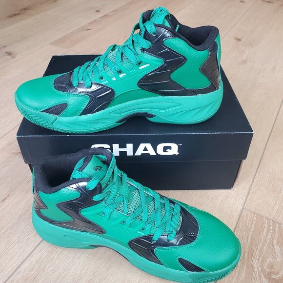 Shaq Devastator Mens Sz 8.5 Basketball Shoes Green Athletic Mid Sneakers School - Picture 2 of 9